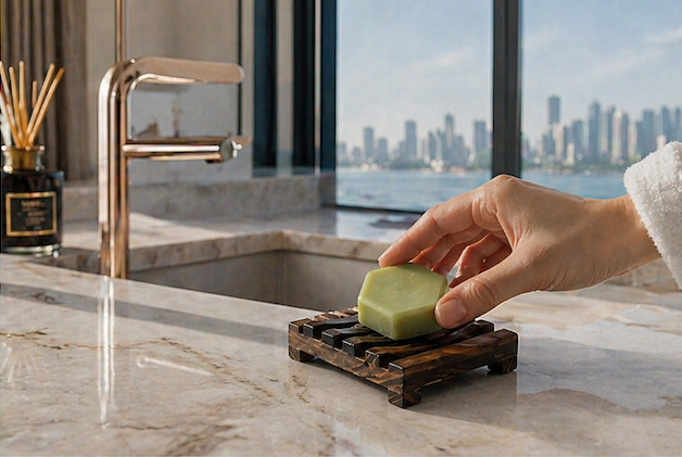 Artisan Charcoal Soap Holder