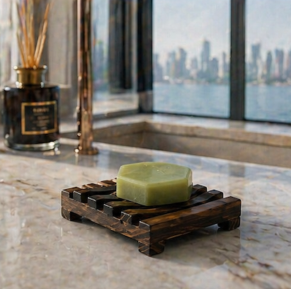 Artisan Charcoal Soap Holder